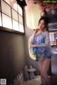 Coser @ 抖 娘 - 利 世: 水蓝 和服 (30 photos)